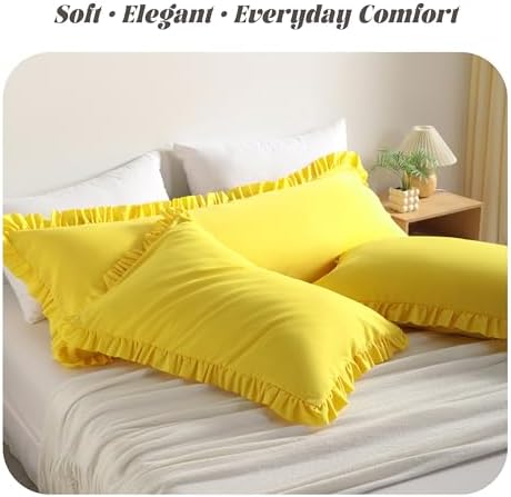 BEDSUM Standard Ruffled Pillow Shams - Image 2