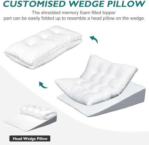 Extra Wide Bed Wedge Pillow, Soft Top - Image 5