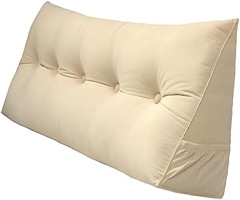 Peachwell Handmade Headboard Pillow- Triangular Wedge Support Large Bolster by PEACHWELL