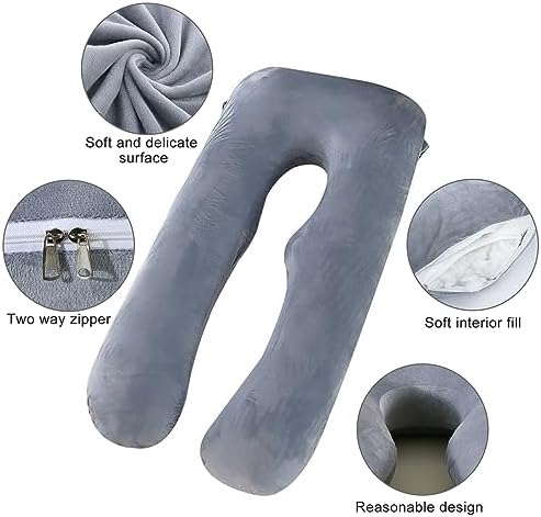 Pregnancy Pillows for Sleeping, 59 Inch U-Shaped Full Body Pillow, Maternity - Image 3