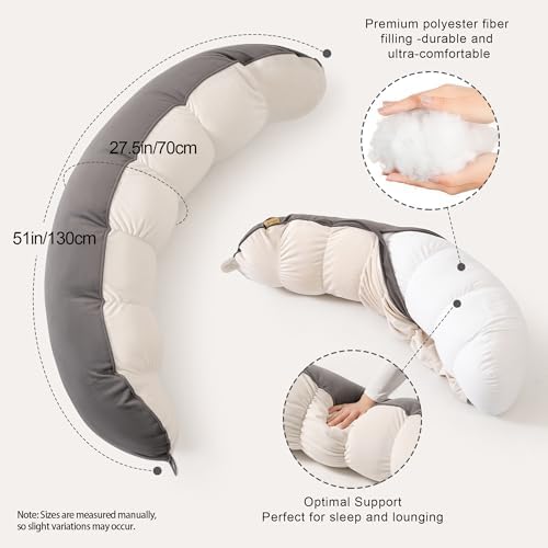 Peallow – Long Round Body Pillow - Image 3