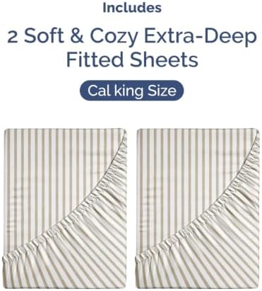 CGK Linens 2 Pack Extra Deep Cal King Fitted Sheets - Image 4