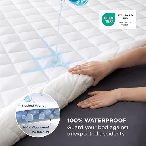 Bedsure Twin XL Mattress Protector, Quilted Waterproof Mattress Protector - Image 3