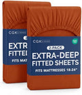 CGK Linens 2 Pack Extra Deep Full Fitted Sheets by CGKUnlimited