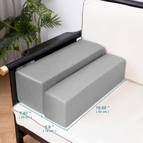 2 Pack Couch Arm Rest Pillow, High Density Foam Armrest Cushion, Removable & - Image 5