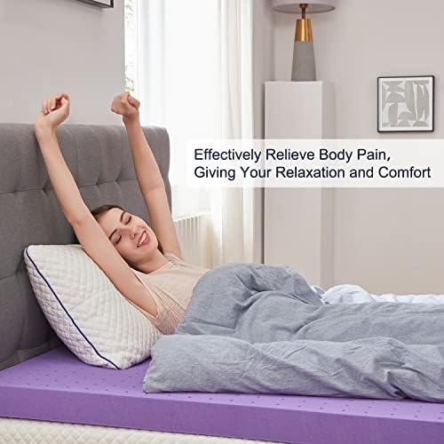 SINWEEK 4 Inch Gel Memory Foam Mattress Topper, Queen Size - Image 6