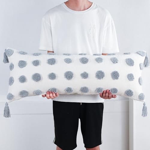 PANOD Decorative Long Lumbar Pillow Cover 16x36 Boho, Super Soft Chenille Extra - Image 3