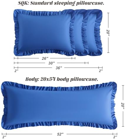 BEDSUM King Ruffled Pillow Shams - Image 3