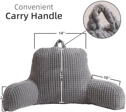 A Nice Night Grey 17" Bed Wedge Reading Pillows - Image 2