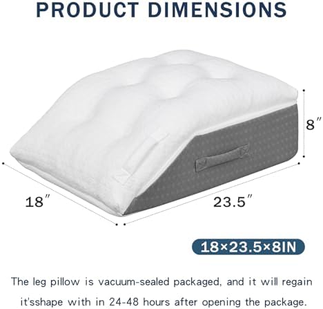 baibu Memory Foam Leg Elevation Pillow, Dual-Layer Patent Design Support Pillow - Image 3