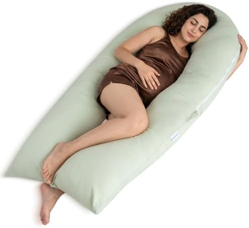QUEEN ROSE Extra Long Body Pillow, Cooling Pregnancy Pillows by QUEENROSE