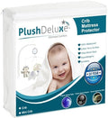 PlushDeluxe Waterproof Mini Crib Mattress Protector, Terry Cotton by PlushDeluxe