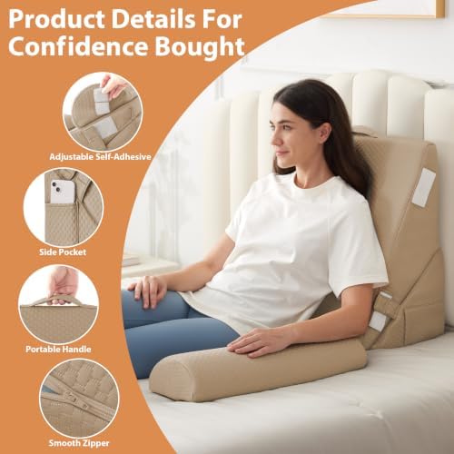 BIEEZZK Wedge Pillow Set for After Surgery, Wedge Pillow for Acid Reflux - Image 6