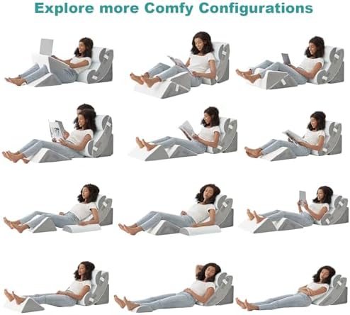 Hansleep Bed Wedge Pillow Set for After Surgery 6PCS, Post Surgery Pillow for - Image 5