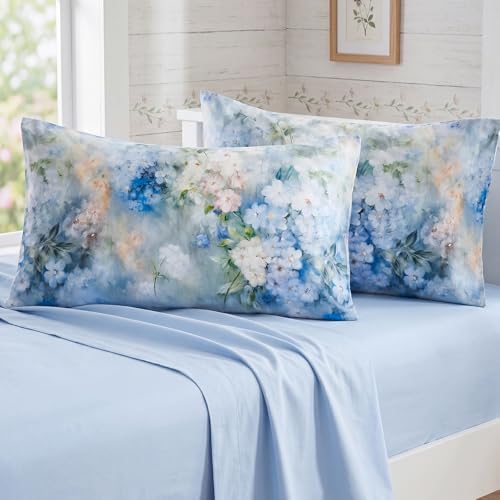 Bedorm 100% Cotton Pillowcases Standard Size Pillow Cases Set of 2 Soft & by Bedorm