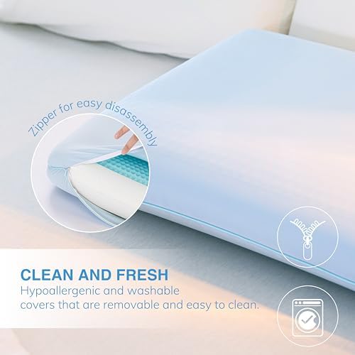 EGOHOME Cooling Gel Memory Foam Pillow, Reversible Design, Neck Support - Image 5