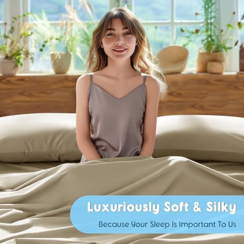 SONORO KATE 1000 Series 100% Egyptian Cotton Full Sheets, Extra Deep Pocket - Image 4