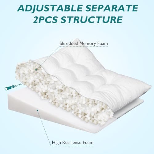 Extra Wide Bed Wedge Pillow, Soft Top - Image 2