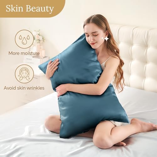 INFIIXSO Silk Pillow Cases 2 Pack, Standard Size, Hidden Zipper - Image 3