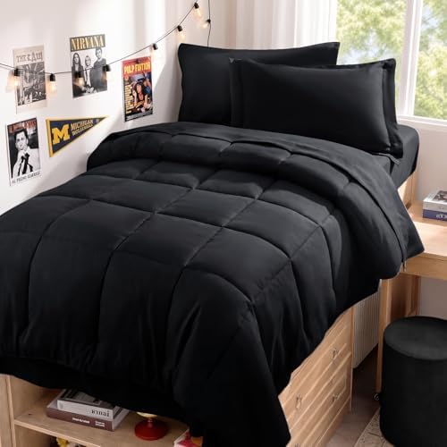 JOLLYVOGUE Twin XL Comforter Set, Ultra-Soft Bed in a Bag Twin XL Size 5 Pieces by JOLLYVOGUE