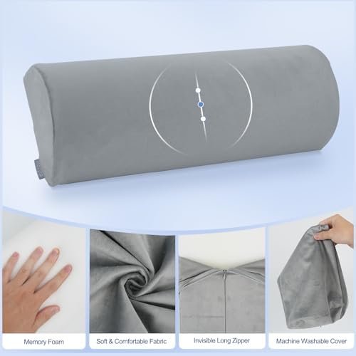 Knee Pillow for Back Sleeping, Memory Foam Bolster Pillow for Legs, Under Knee - Image 4