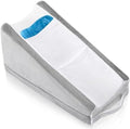 Buryeah White and Light Grey Arm Elevation Pillow 2 Pocket, Plush Material by Buryeah