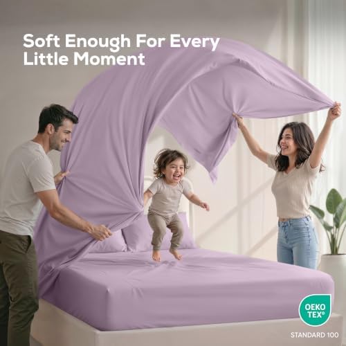 King Sheets Set, 4 Pieces 16" Deep Pocket Hotel Luxury Bed Sheets - Image 5