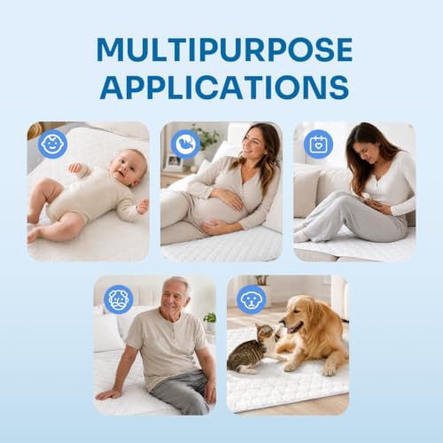 Heavy Absorbency Bed Pads 34" x 76", 1 Pack, Washable and Reusable Underpad - Image 5