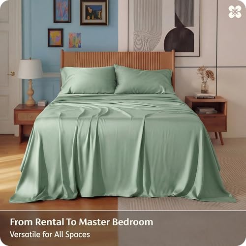 Bedsure PureWoven 100% Rayon Derived from Bamboo, Queen Sheets, 4 Pieces - Image 5