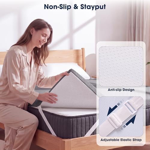 VALUXE 3 Inch Gel Memory Foam Mattress Topper Full Size High Density Cooling - Image 4