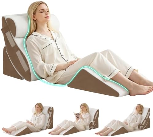 4PCS Wedge Pillow Set for After Surgery, Orthopedic Bed Wedge Pillow for Back by BambulexForaBetterLife