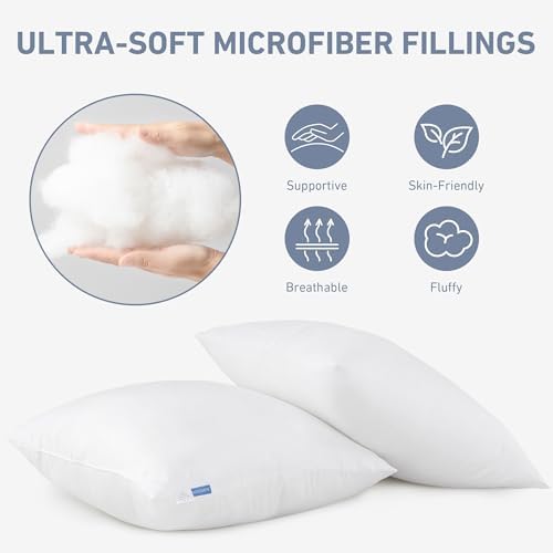 Leeden 18x18 Throw Pillow Inserts Set of 4, Pillow Forms - Image 3