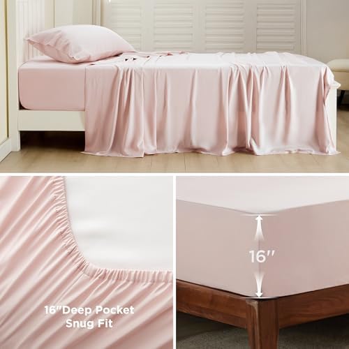 Bedsure PureWoven 100% Rayon Derived from Bamboo, Twin XL Sheets, 3 Pieces - Image 4