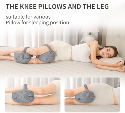 Side Sleeper Heart-Shaped Knee Pillow, Memory Foam Leg Positioning Pillow - Image 6