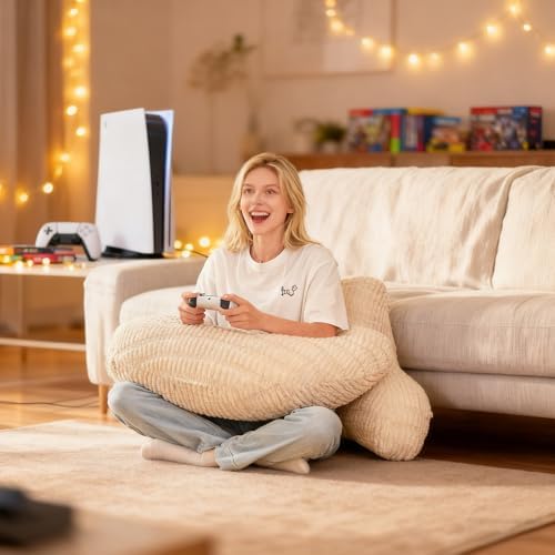 19" Reading Pillow for Bed, U Shaped Arm & Elbow Support - Image 2