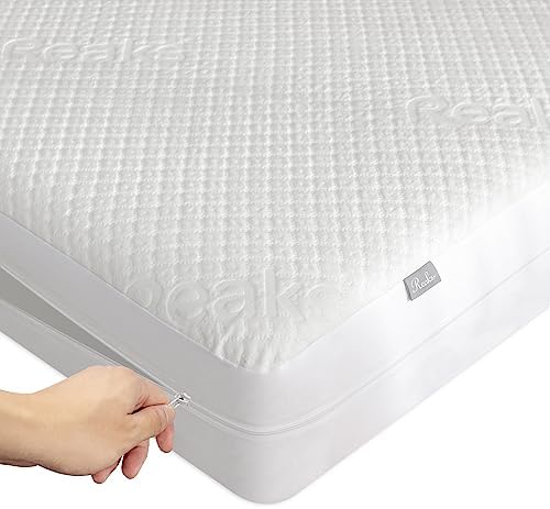 Reaks Zippered Mattress Protector King Size, Waterproof, 10-12" Deep by reaks