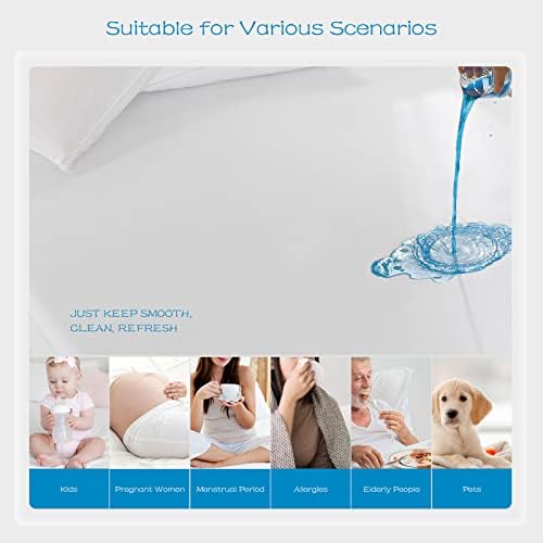 GRT 10 Pack 100% Waterproof Mattress Protector Twin Size, Breathable & - Image 5