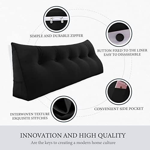 Bed Wedge Headboard Pillow Queen Bedrest Reading Pillow - Image 3