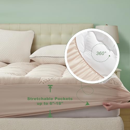 BEDLORE Queen Mattress Topper, Thick Pillow Top Mattress Pad - Image 6