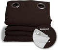 Moondream DecibelControl™ 3-in-1 Soundproof Curtain | Noise Reduction | Thermal Insulation | 100% Blackout | Patented Technology | Made in Europe | Grommet | 55" W x 108" L | Brown - Chocolate MC610