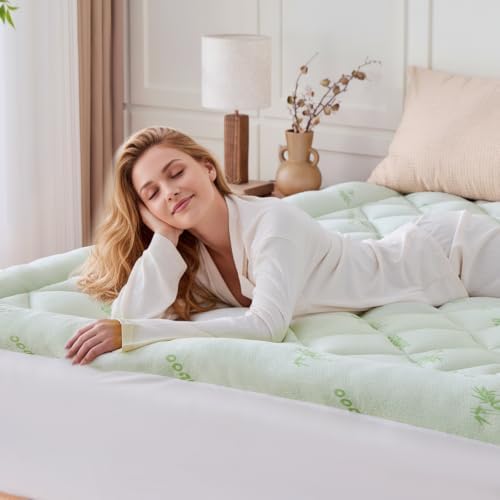 Full Size Mattress Topper, Bamboo Viscose Pillow Top Mattress Pad - Image 2