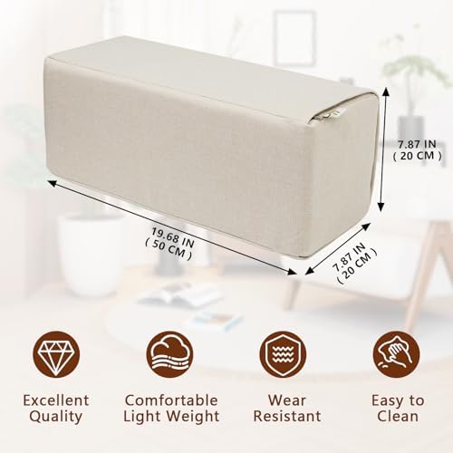 2 Pack Couch Arm Rest Pillow, High Density Foam Armrest Cushion, Removable & - Image 2