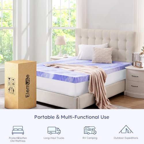 ELEMUSE 3 Inch Ventilated Design Memory Foam Queen Size Mattress Topper - Image 7