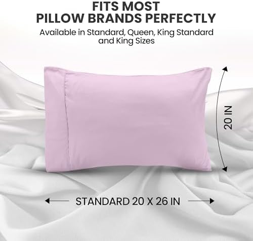 Pillow Cases Standard Set of 2, Ultra Soft Comfy Pillow Covers - Image 2