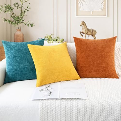 CaliTime Fall Decorative Throw Pillow Covers 18 X 18 Inches Burnt Orange - Image 5