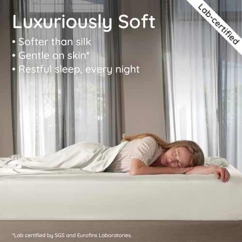 Bambaw 100% Viscose Derived from Bamboo Fitted Sheet Queen Size, 16’’ Deep - Image 5