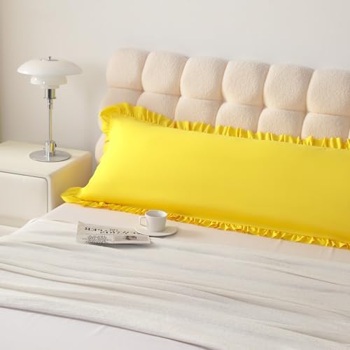 Ruffled Body Pillow Shams, 1 Pack, 20x54 Inches by Aerlomi