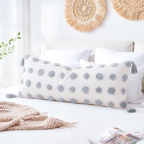 PANOD Decorative Long Lumbar Pillow Cover 16x36 Boho, Super Soft Chenille Extra by PANOD