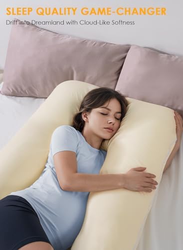 QUEEN ROSE Pregnancy Pillows, Soft Cotton U Shaped Body Pillow - Image 4