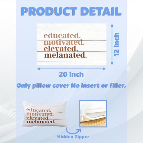 Inspirational Black Woman Girl Pillow Cover 12x20, Encouragement African - Image 2